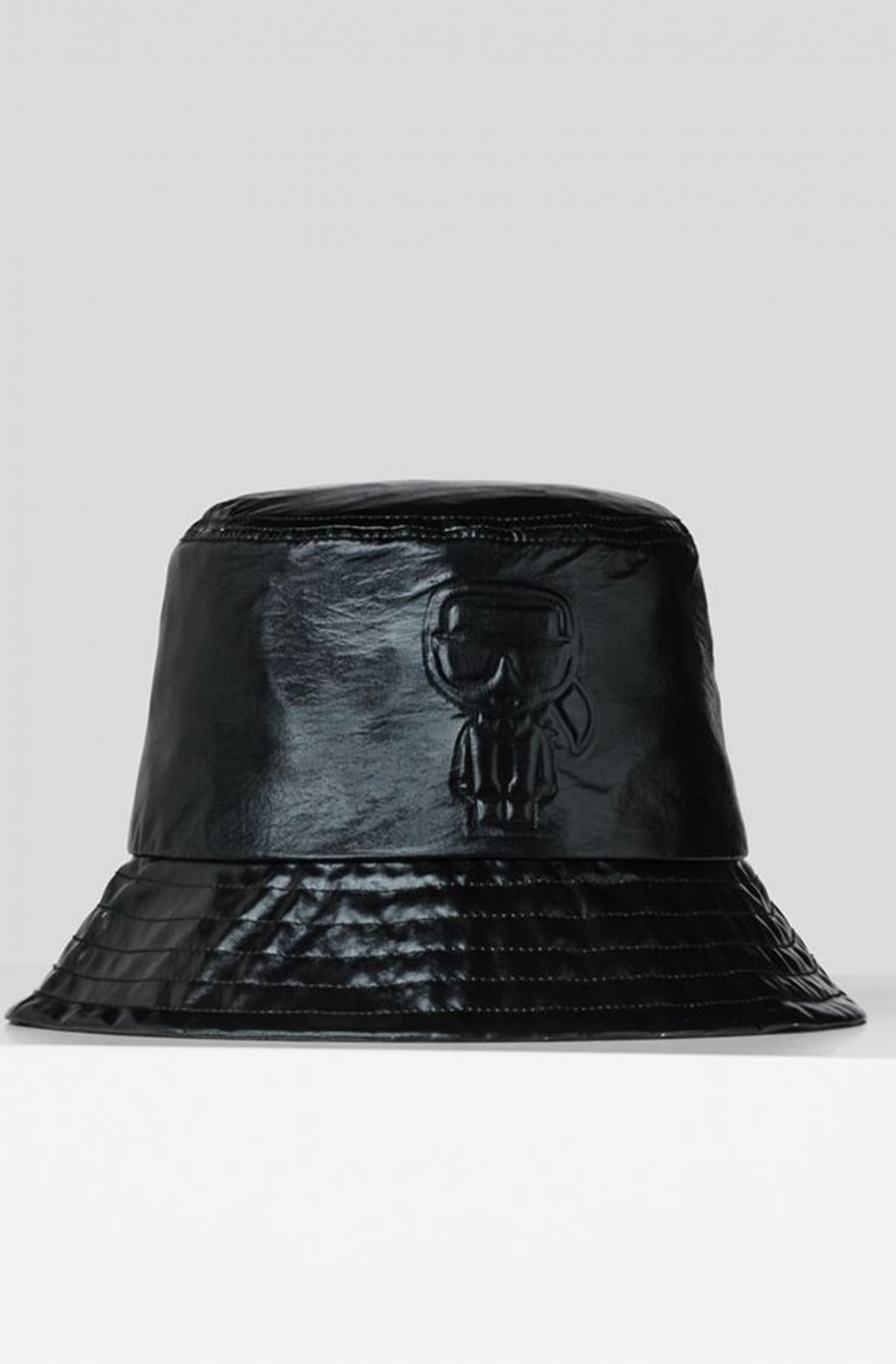 Karl Lagerfeld Metallic Bucket Hat Black ACCESSORIES