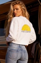 Acqua Limone - Cropped Ivy Sweater - White