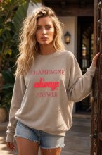 Blond Hour - Champagne is always the answer Sweater - Beige