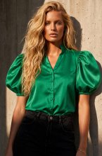 Blond Hour - Mizzle Blouse - Vibrant Green
