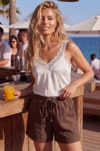 Blond Hour - Rimini Linen Shorts - Choco