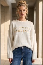 Carola X Blond Hour - Stay Golden Darling Knitted Sweater - Offwhite