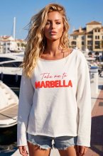 Blond Hour - Take me to Marbella Sweater - White