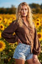 Blond Hour - Tuscany Blouse - Chocolate