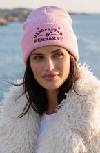Hatitude - Hängpattar & Hembakat Beanie - Pink