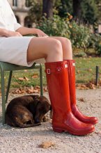 Hunter - Original Tall Gloss Boot - Military Red