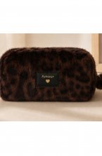 Mixed Brands - Leopard Make-up Bag XD33473 - Coffee