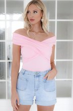 Mixed Brands - Body Wrap Offshoulder S0125 - Pink