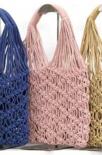 Mixed Brands - Cotton Crochet bag 1302 - Pink