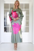 Mixed Brands - Dress with Print 11077 - Double Khaki