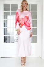 Mixed Brands - Dress with Print 11077 - Rose