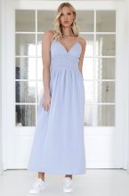 Mixed Brands - Dress with smock 9515 - Blue