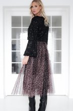 Mixed Brands - Glitter top long sleeves 1660 - Black