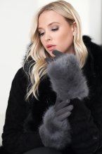 Mixed Brands - Glove with Faux Fur 12050 - Grey