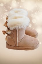 Mixed Brands Kids - Boot with Bowknit for kids 20231 - Beige