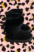 Mixed Brands Kids - Boot with Bowknit for kids 20231 - Black