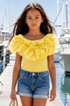 Mixed Brands - Top with Ruffles 24F036 - Yellow
