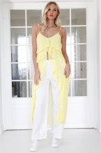 Mixed Brands - Long frill top 10233 - Yellow