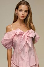 Mixed Brands - Shirt with Bow 34633 - Pink