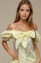 Mixed Brands - Shirt with Bow 34633 - Yellow