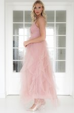 Mixed Dress - Tulle Maxi Dress 1870 - Pink