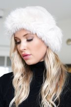 Mixed Brands - Beanie with Faux Fur trim 6185 - Ecru