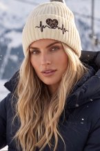 Mixed Brands - Heart Beanie MJY-143 - White