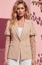 Mixed Brands - Blazer with Lace Sleeve 5790 - Ecru