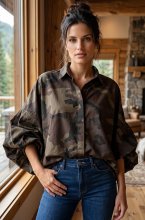 Mixed Brands - Camoshirt 38726 - Choco