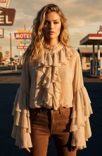 Mixed Brands - Frill Blouse 7377 - Beige