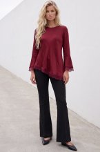 Mixed Brands - Asymmetric blouse 82119 - Burgundy