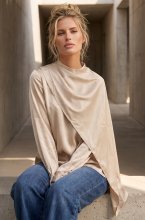Mixed Brands - Cape Blouse PS9767 - Beige