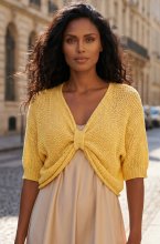 Mixed Brands - Short Knit Sweater 2222 - Yellow