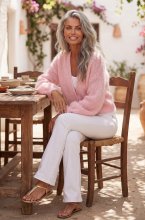 Mixed Brands - Kid Mohair Bolero Cardigan 9235A - Rose Shadow