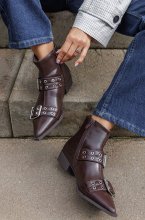 Mixed Brands - Boots with buckles 6392 - Brown