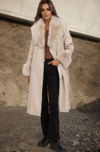 Mixed Brands - Coat with Faux Fur 2101 - Beige