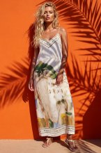 Mixed Brands - Printed Viscose Dress 010-317 - White