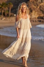 Mixed Brands - Maxidress with Lace 1015 - Beige