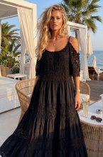 Mixed Brands - Maxidress with Lace 1015 - Black