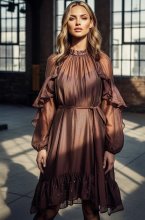 Mixed Brands - Dress Frill 11620 - Choco