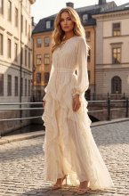 Mixed Brands - Dress R12621 - Beige