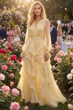 Mixed Brands - Dress R12621 - Yellow