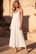 Mixed Brands - Long Plisse Dress 18950 - White
