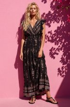 Mixed Brands - Goldstained Printed Dress 2319-28 - Black
