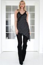 Mixed Brands - Dotted Slip Dress 3036 - Black