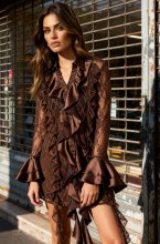 Mixed Brands - Dress frills and lace 71535 - Coffee