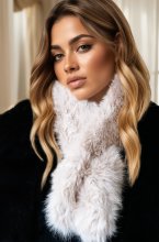 Mixed Brands - Fake fur Scarf MZ01 - Beige