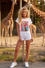Mixed Brands - Tshirt Giraffe 4305M - White