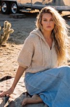 Mixed Brands - Short sleeve Hoodie 8269 - Beige