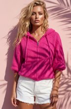 Mixed Brands - Short sleeve Hoodie 8269 - Fuchsia